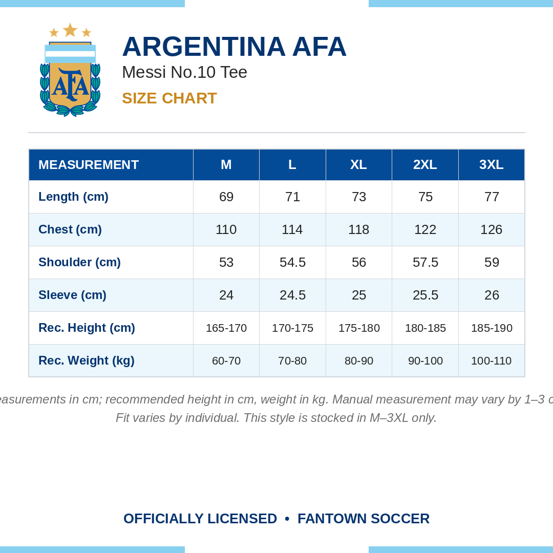 Argentina AFA Messi No.10 Tee